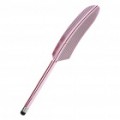 Alumínio Alloy estilo de penas de ganso Capacitiva Touch Screen caneta Stylus - Pink