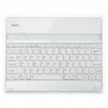 Elegante recarregável Bluetooth v 2.0 82-chave teclado com volta corpo protetor película para iPad 2