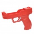 Plástico Motion Plus função Laser Gun para Wii Remote e Nunchuck - vermelho