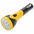 10-LED 800mAh recarregável tocha lanterna - preto + amarelo (110-220V)