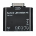 Kit de conexão de câmera + leitor de cartão com cabo de extensão para iPad/iPod/iPhone - Black
