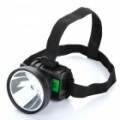 3W 100LM 2-modo 1-LED branco luz farol (1 x 18650 / preto)