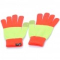 Universal Touch Screen inverno luvas para iPhone / iPad / iPod (vermelho + luz verde)