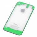Substituição transparente volta capa Case para iPhone 4S - verde