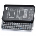 Ultrafinos Bluetooth Slide-Out teclado Hard Case para Apple iPhone 4S / 4 - Black