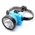 Recarregável 3W 150LM saída 2-modo quente branco 1-LED farol - azul + preto