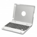 Recarregável Bluetooth 3.0 Wireless teclado com / Case protetora para iPad 2 / iPad novo - prata