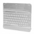 Recarregável Bluetooth v 2.0 82-chave Wireless teclado para iPad 2 - branco + prata