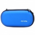PU couro transportando bolsa de protecção com Carabiner Clip para PS Vita - azul