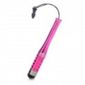 Caneta c / chave de fenda & 3.5 mm Plug anti-pó para iPhone 4 / 4S - Deep Pink