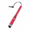 Caneta c / chave de fenda & 3.5 mm Plug anti-pó para iPhone 4 / 4S - vermelho