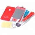 Substituição Touch Screen digitalizador LCD + Back Cover módulo c / Kit de ferramentas para o iPhone 4s - vermelho
