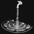 Únicos Faucet titular fluindo água Stand para Tablet PC iPad / iPad 2 - transparente + prata