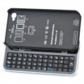 V 3.0 Bluetooth Slide-Out 50-chave teclado para iPhone 4 / 4S - Black