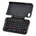 Mini teclado Bluetooth v 2.0 com giratória titular caso plástico para iPhone 4/4S