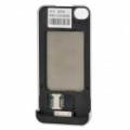Dual SIM Dual Standby bateria volta caso protetor para iPhone 4 / 4S - branco