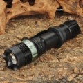 Foco lente Zoom Cree Q3 270LM 3-modo lanterna LED c / carregador & bateria - preto (1 x 18650)