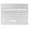 Recarregável Bluetooth v 3.0 78-chave Wireless teclado para iPad 2 - branco + prata