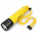 POP F8 Lite Cree XM-L T6 600LM 3-modo branco levou lanterna mergulho c / carregador - amarelo (3 x 18650)