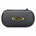 Protetor Couro Artificial duro transportando bolsa com Carabiner Clip para PS Vita - preto