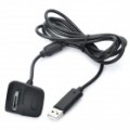 Carregamento por USB & conexão cabo para XBOX 360 Wireless Controlador - preto (comprimento de 145 cm-cabo)