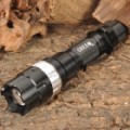 NOVO H50B XR-E Q5 LED branco 3-modo 370LM convexa lente lanterna c / carregador de baterias & (1 x 18650)