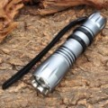 Nova SkyRay-R5B Cree XR-E Q5 370LM 5-modo branco lanterna LED c / carregador - cinza (1 x 18650)