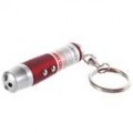 0.5mW 3-em-1 Laser vermelho + luz branca + luz UV LED Flashlight Keychain (3 * AG3)