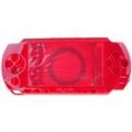 Caso caixa de plástico substituição completo com botões para PSP 1000 (vermelho translúcido)