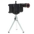 8 X lente óptica ampliação telescópio com Mini tripé para iPhone 3G/3GS - preto