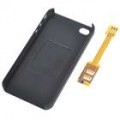 Caso de Backside plástico protetor com Dual SIM Card adaptador para iPhone 4