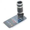 8 x Zoom telescópio lente cristal volta case para o iPhone 4