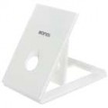 Compacto portátil plástico Desktop Stand titular para Apple iPad/iPhone/E-Book - branco