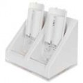 Dual Battery Charging Station com baterias recarregáveis de 2800mAh para Wii (branco)