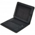 Bluetooth 2.0 Wireless teclado com protetor PU couro Case para Apple iPad - Black