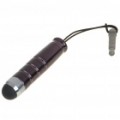 Toque tela Aluminum Alloy Stylus com 3,5 milímetros fone de ouvido Anti-Dust Kit para o iPhone 3 G/3GS/4 - preto