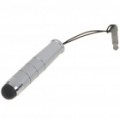 Toque tela Aluminum Alloy Stylus com 3,5 milímetros fone de ouvido Anti-Dust Kit para o iPhone 3 G/3GS/4 - prata