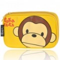 Bolsa de saco de couro protetora padrão macaco para DSiLL/DSiXL - amarelo