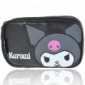 Figura Kuromi padrão couro saco bolsa de protecção para DSiLL/DSiXL - preto