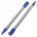 Alumínio + plástico extensível Stylus para Nintendo 3DS - azul (Pack de 2 peças)