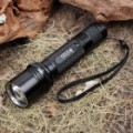 UltraFire WF504B XM-LT6 modo 5 510-Lumen branco lanterna LED com alça - preta (1 x 18650)