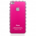 Substituição Electroplate bateria volta cobrir para Apple iPhone 4 - Deep Pink