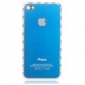 Substituição Electroplate bateria volta cobrir para Apple iPhone 4 - azul