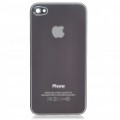 Substituição Trefilagem estilo bateria volta cobrir para Apple iPhone 4 - roxo escuro