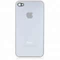 Substituição Trefilagem estilo bateria volta cobrir para Apple iPhone 4 - prata