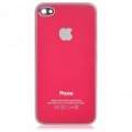 Substituição Trefilagem estilo bateria volta cobrir para Apple iPhone 4 - vermelho