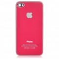Substituição Trefilagem estilo bateria volta cobrir para Apple iPhone 4 - vermelho