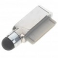 Touchpad Stylus Pen com dados porta Anti-Dust Plug para iPhone 3 G/3GS/4 - prata