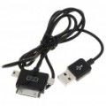 3-em-1 USB para Micro USB + Mini USB + iPhone 3GS/4 cabo de carregamento de dados (1 M de comprimento)