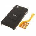 Adaptador de cartões SIM triplo com volta caso protetor para iPhone 4